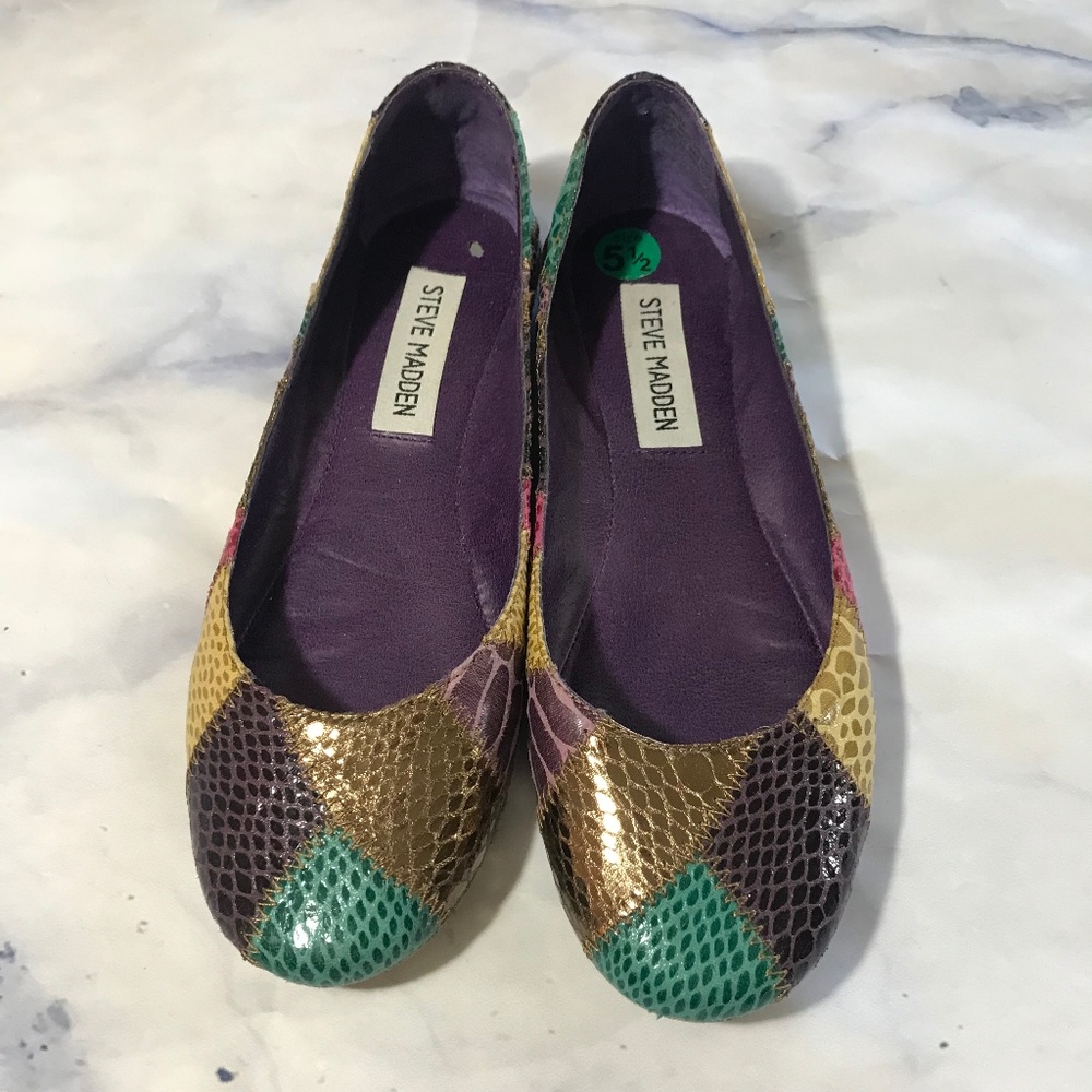 Steve Madden Patchwork Snakeskin Ballet Flats - image 2